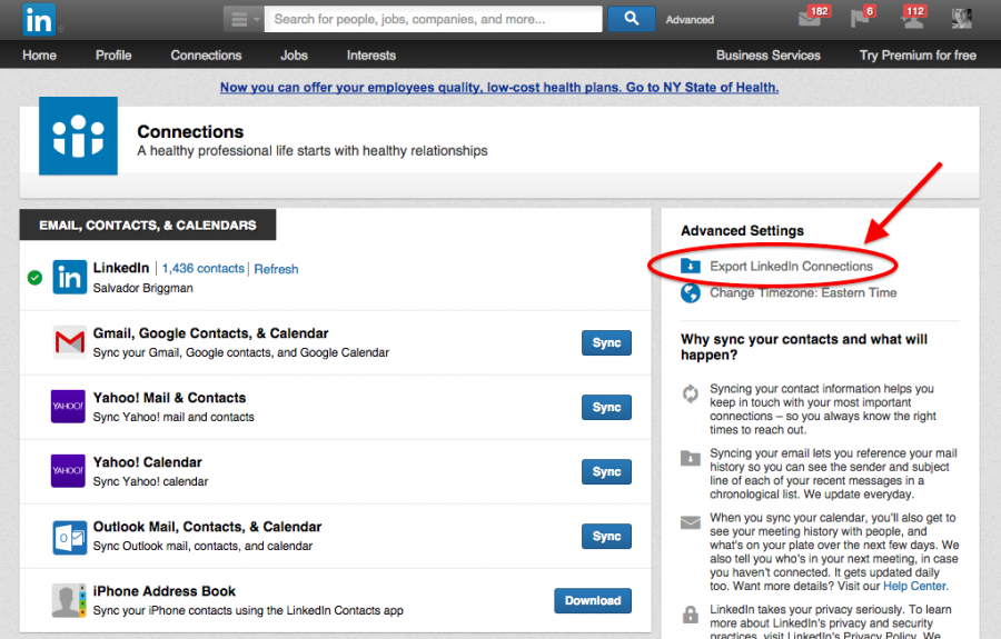 How to export your LinkedIn contacts
