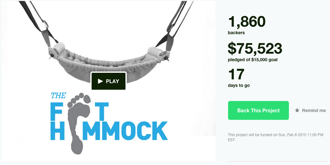 The Foot Hammock by Matt — Kickstarter