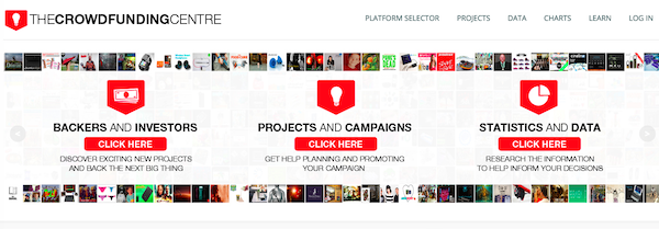 the crowdfunding centre home page
