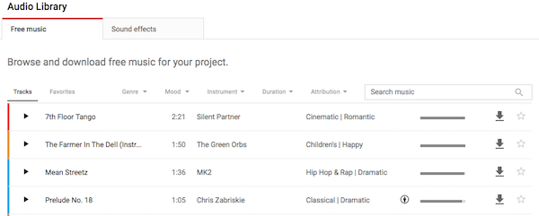 Audio Library: Download Free Music for Videos